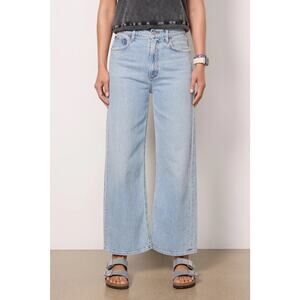 AGOLDE Ren Size 29 Groove Light Wash Wide Leg Cropped Jeans